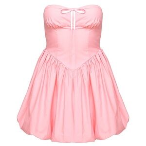 MELAINA BUBBLE HEM MINI DRESS PINK